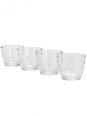 Glass plain candle holder